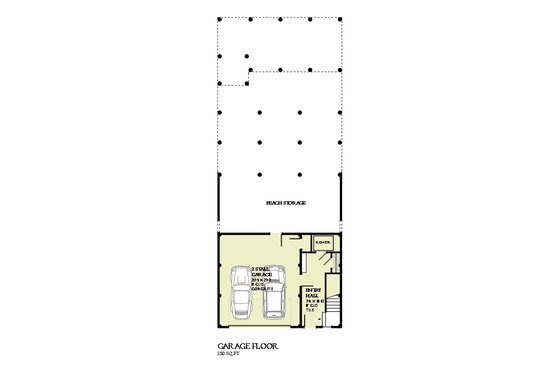 Floor Plan - Lower Floor for Beach House Plan #901-114 - 4 bed, 3 bath