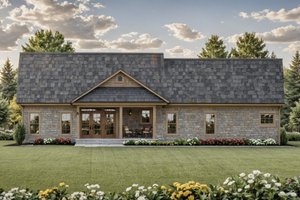 Exterior - Rear Elevation for Country House Plan #21-526 - 3 bed, 2.5 bath