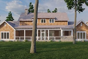 Exterior - Rear Elevation for Craftsman House Plan #17-3419 - 3 bed, 3 bath