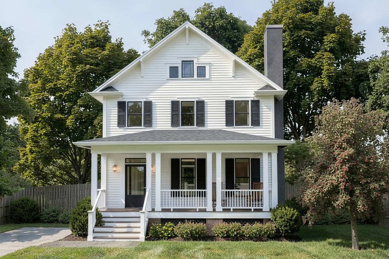 Exterior - Front Elevation 2 for Country House Plan #79-354 - 3 bed, 2.5 bath
