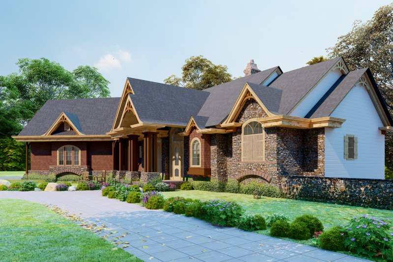 House Plan Design - Exterior - Front Elevation 9 for Craftsman House Plan #54-415 - 3 bed, 2 bath