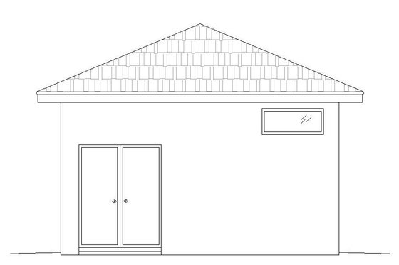 Exterior - Rear Elevation for Modern House Plan #932-182, 1 bath