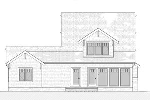 Exterior - Rear Elevation for Craftsman House Plan #901-148 - 4 bed, 3.5 bath