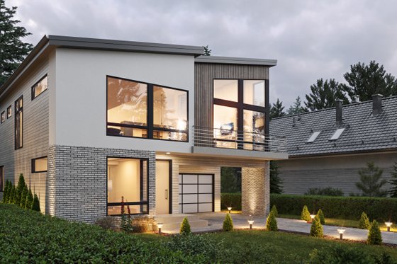 Exterior - Other Elevation 1 for Contemporary House Plan #1066-270 - 4 bed, 3.5 bath