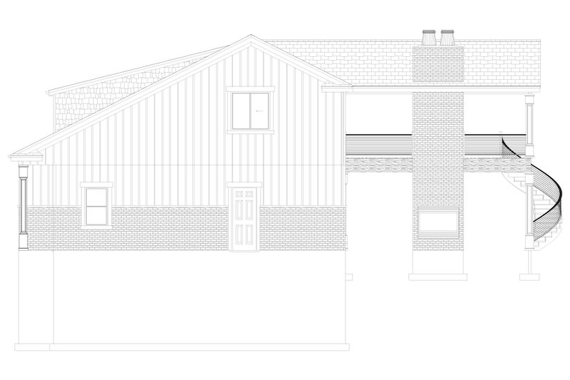 Architectural House Design - Exterior - Other Elevation 4 for Traditional House Plan #1060-76 - 1 bed, 2.5 bath