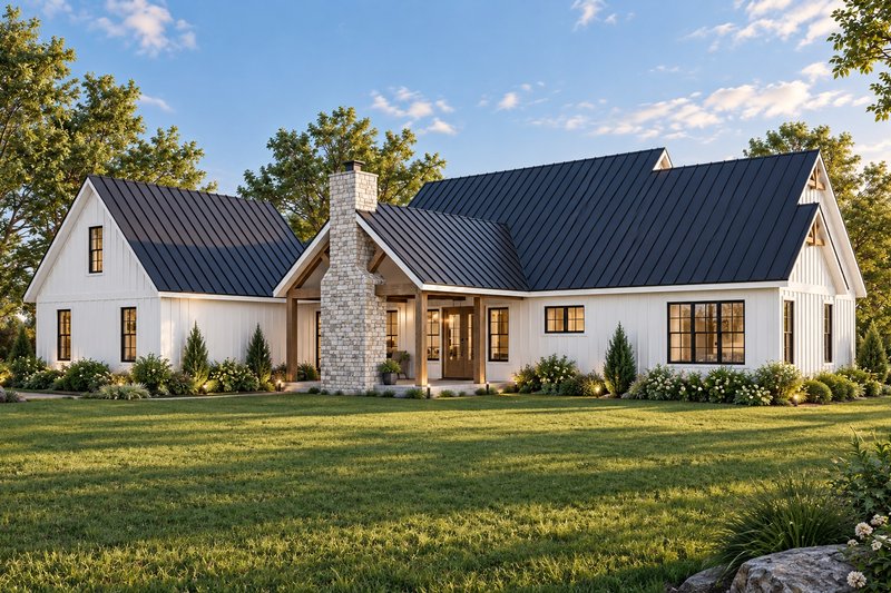 House Blueprint - Exterior - Rear Elevation for Farmhouse House Plan #932-1463 - 3 bed, 2.5 bath