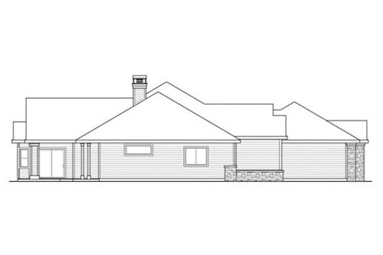 Exterior - Other Elevation for Ranch House Plan #124-858 - 3 bed, 2.5 bath