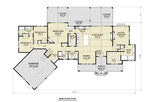 Floor Plan - Main Floor for Farmhouse House Plan #1070-231 - 3 bed, 3 bath