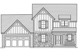 Exterior - Front Elevation 3 for Traditional House Plan #46-890 - 3 bed, 2.5 bath