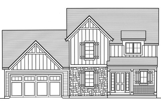 Exterior - Front Elevation 3 for Traditional House Plan #46-890 - 3 bed, 2.5 bath