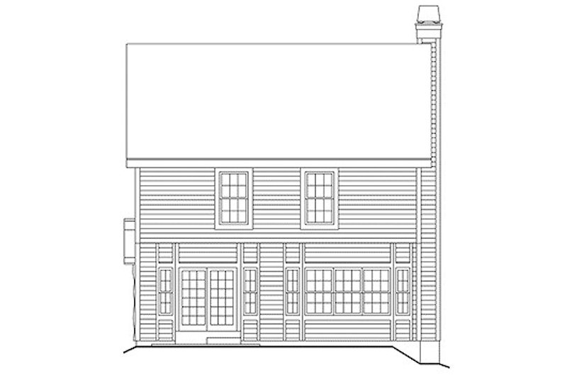 Dream House Plan - Exterior - Rear Elevation for Traditional House Plan #57-332 - 3 bed, 2.5 bath