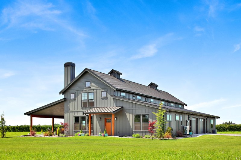 House Blueprint - Exterior - Front Elevation for Barndominium House Plan #1070-275 - 1 bed, 1.5 bath
