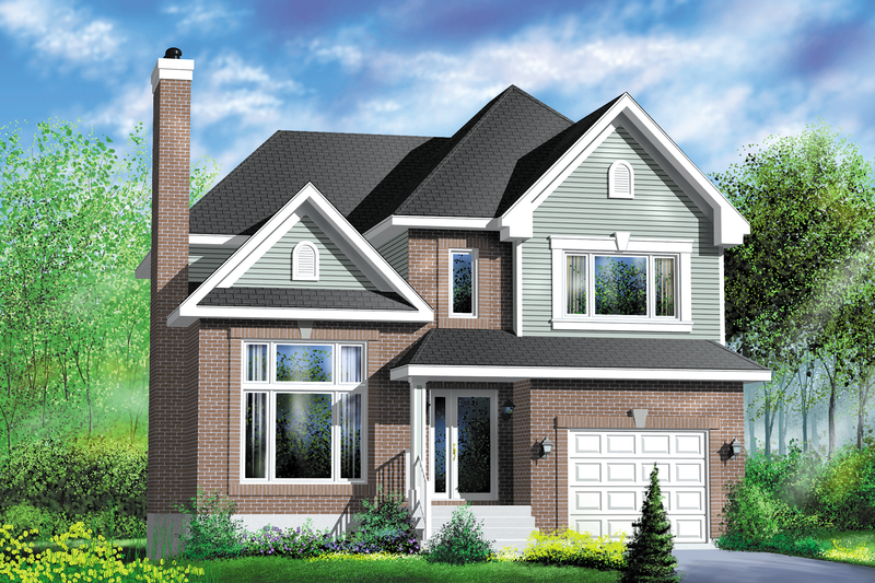 Architectural House Design - Traditional Exterior - Front Elevation Plan #25-2010