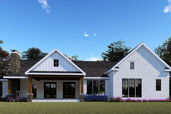 Exterior - Rear Elevation 2 for Farmhouse House Plan #923-154 - 3 bed, 2.5 bath