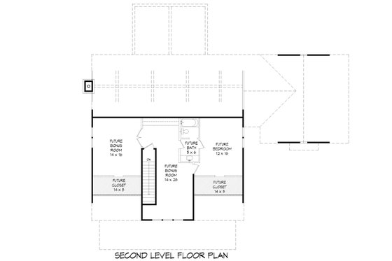 Floor Plan - Upper Floor for Country House Plan #932-707 - 3 bed, 2 bath