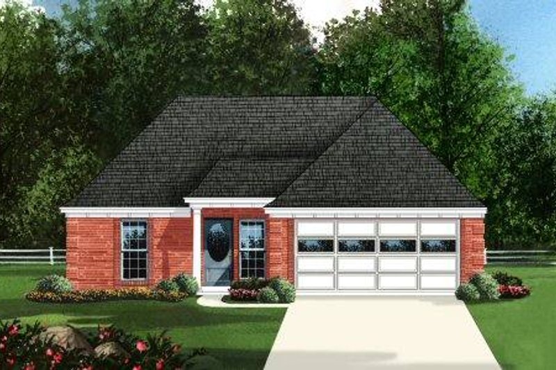 Traditional Style House Plan - 3 Beds 2 Baths 1121 Sq/Ft Plan #424-157