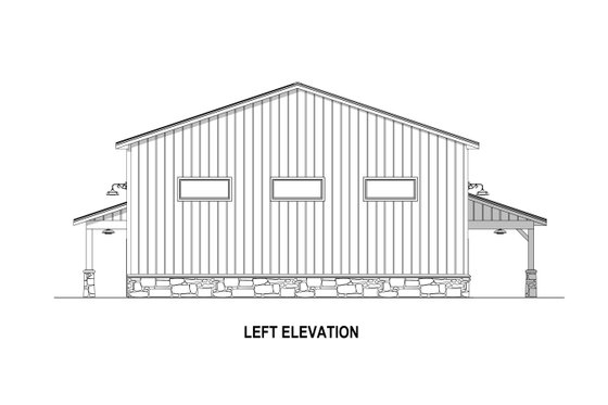 Exterior - Other Elevation 1 for Barndominium House Plan #1084-8 - 3 bed, 2.5 bath