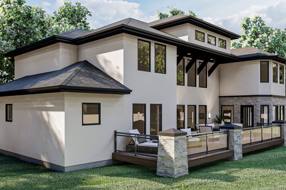 Exterior - Other Elevation 3 for European House Plan #455-160 - 5 bed, 3.5 bath