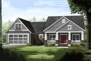 Craftsman Exterior - Front Elevation Plan #21-330