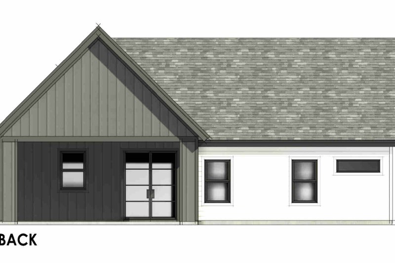 House Blueprint - Exterior - Rear Elevation for Farmhouse House Plan #1096-188 - 3 bed, 2 bath
