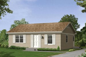 Dream House Plan - Ranch Exterior - Front Elevation Plan #57-242