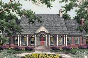 Southern Exterior - Front Elevation Plan #406-101