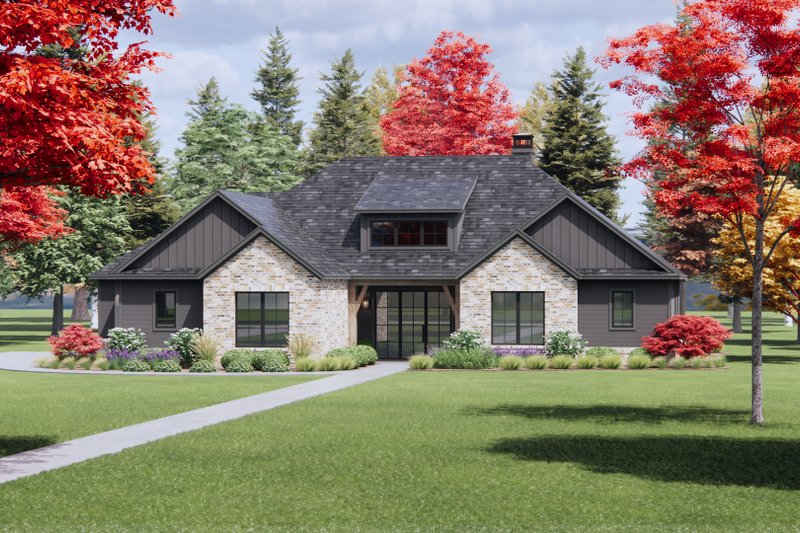 Country Style House Plan - 4 Beds 3.5 Baths 2459 Sq/Ft Plan #1096-81 ...