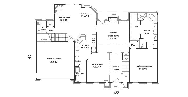 Traditional Floor Plan - Main Floor Plan #81-315