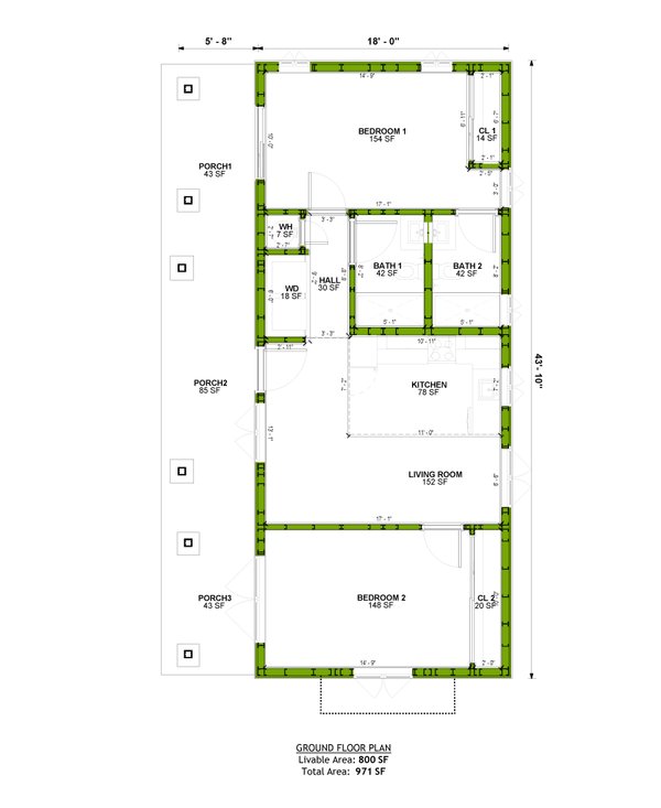 Traditional Floor Plan - Main Floor Plan #1106-196