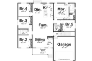 Craftsman Style House Plan - 5 Beds 2 Baths 1929 Sq/Ft Plan #455-362 