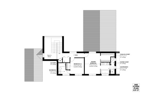 Floor Plan - Upper Floor for Modern House Plan #933-7 - 3 bed, 2.5 bath