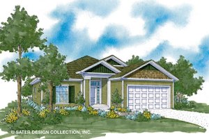 Ranch Exterior - Front Elevation Plan #930-484