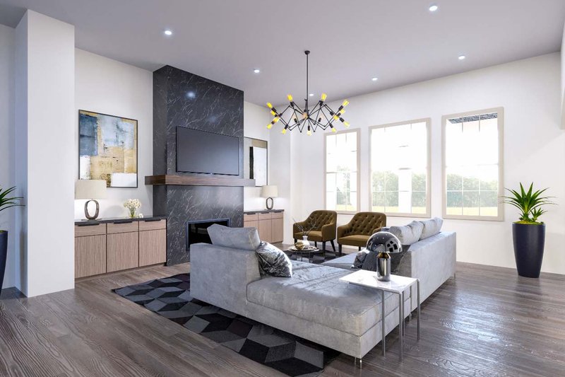 Dream House Plan - Interior - Family Room 1 for European House Plan #54-421 - 4 bed, 4.5 bath