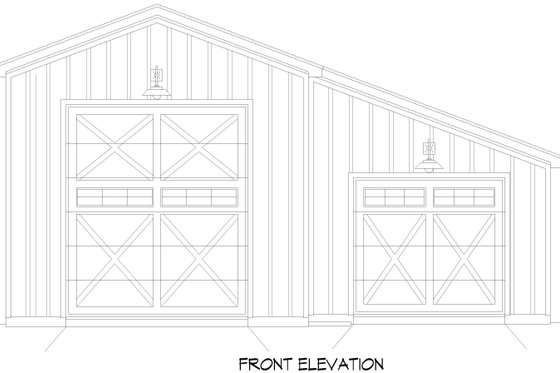 Exterior - Front Elevation 3 for Contemporary House Plan #932-1011, 0 bath