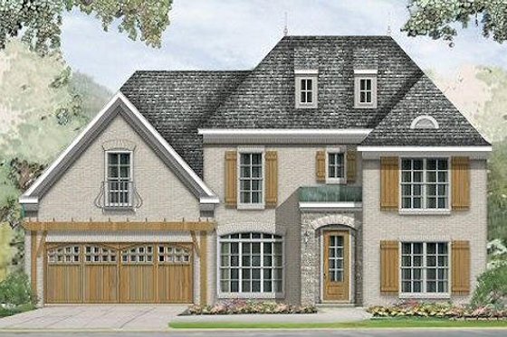 Exterior - Front Elevation for European House Plan #424-211 - 4 bed, 2.5 bath