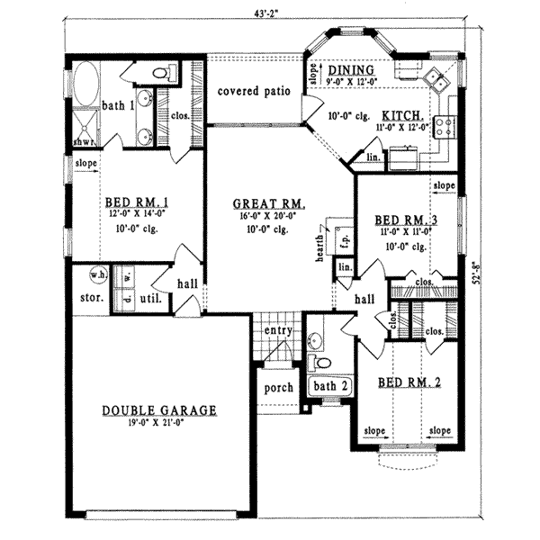 Traditional Floor Plan - Main Floor Plan #42-225