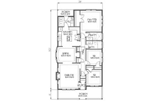 Floor Plan - Main Floor for Bungalow House Plan #423-55 - 3 bed, 2 bath