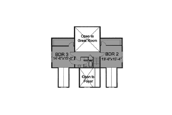 Floor Plan - Upper Floor for Country House Plan #115-138 - 3 bed, 2.5 bath