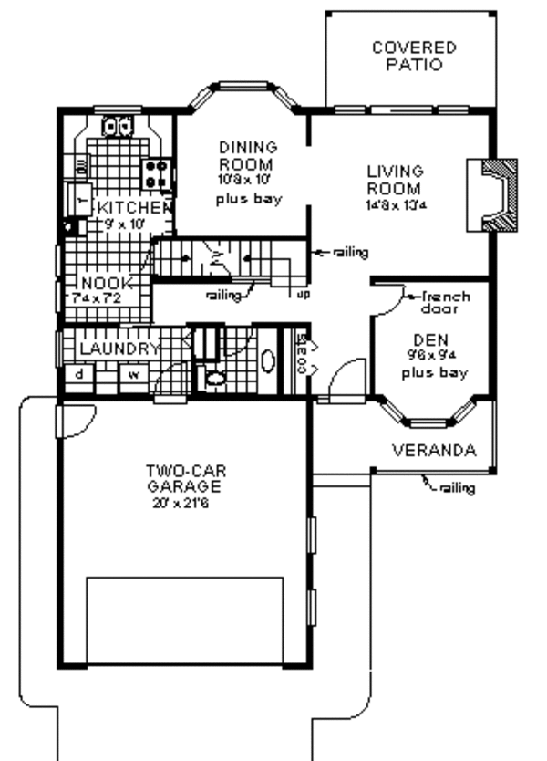 House Blueprint - European Floor Plan - Main Floor Plan #18-203