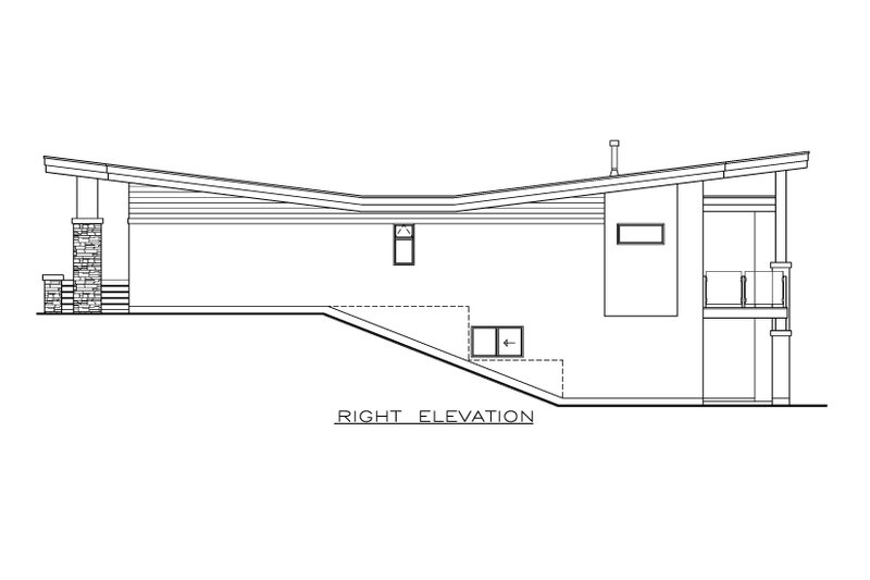 House Plan Design - Exterior - Other Elevation 1 for Contemporary House Plan #1100-80 - 2 bed, 2 bath