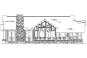 Exterior - Rear Elevation for Traditional House Plan #5-360 - 5 bed, 4.5 bath