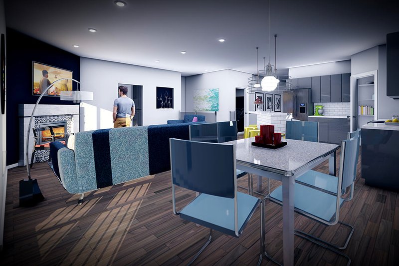 House Blueprint - Interior - Dining Room for Ranch House Plan #70-1517 - 2 bed, 2 bath