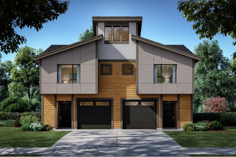 Home Plan - Contemporary Exterior - Front Elevation Plan #112-181