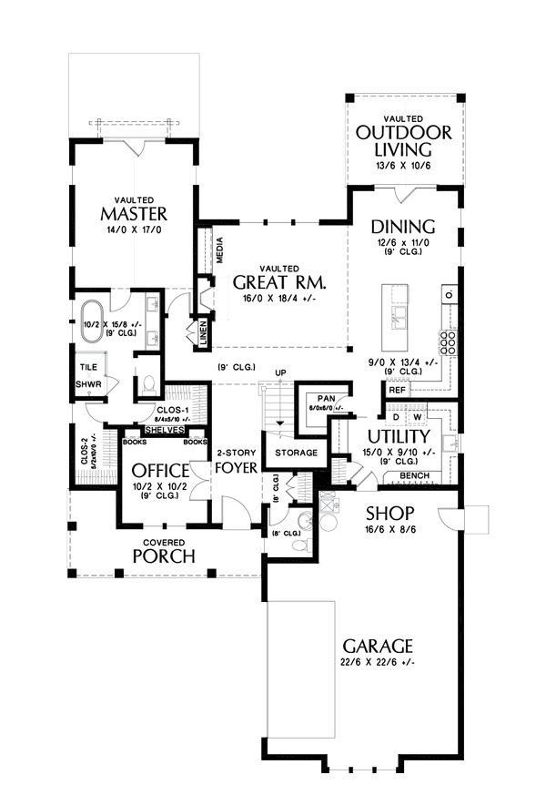 Home Plan - Contemporary Floor Plan - Main Floor Plan #48-993