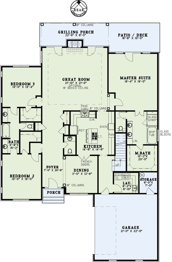 House Plan Design - Traditional Floor Plan - Main Floor Plan #17-2210