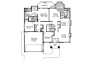 Mediterranean Style House Plan - 3 Beds 2 Baths 1589 Sq/Ft Plan #18-150 