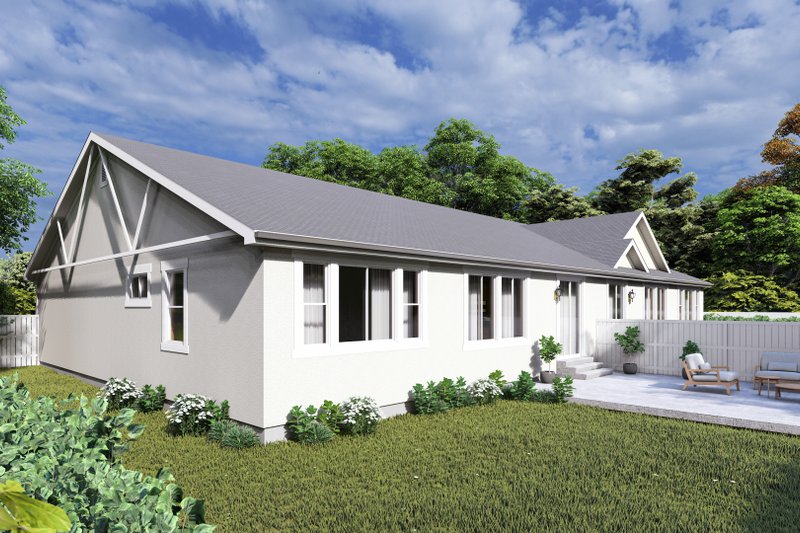 House Blueprint - Exterior - Other Elevation for Ranch House Plan #1060-337 - 2 bed, 4 bath