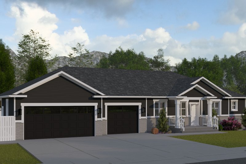 House Blueprint - Exterior - Front Elevation 7 for Craftsman House Plan #1060-475 - 2 bed, 3 bath