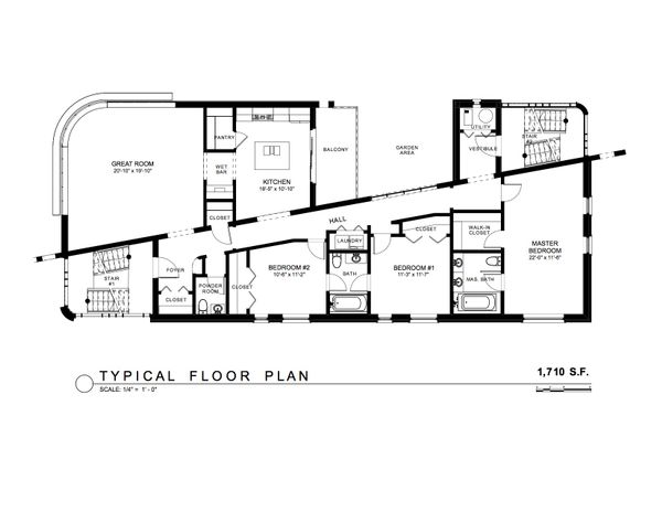 House Blueprint - Contemporary Floor Plan - Main Floor Plan #535-22