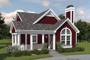 Cottage Exterior - Front Elevation Plan #57-194
